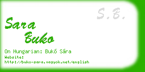 sara buko business card