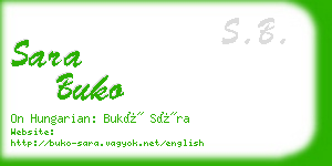 sara buko business card